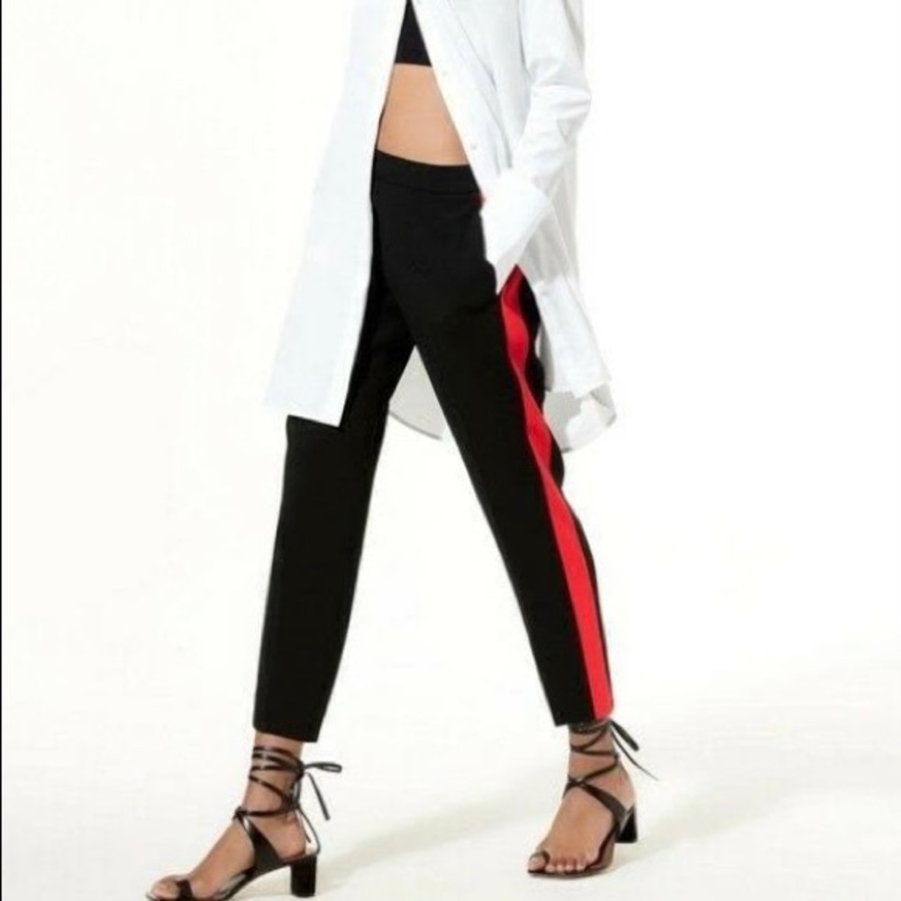 Babaton Black and Red Trousers